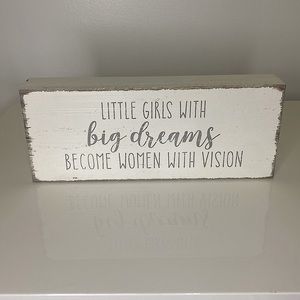 Wooden Rustic ‘Women Big Dreams’ Handcrafted Home Decor